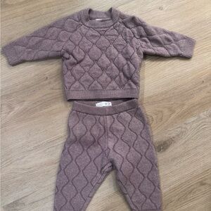 Zara Kids- Cozy Knit Sweater set in Mauve
